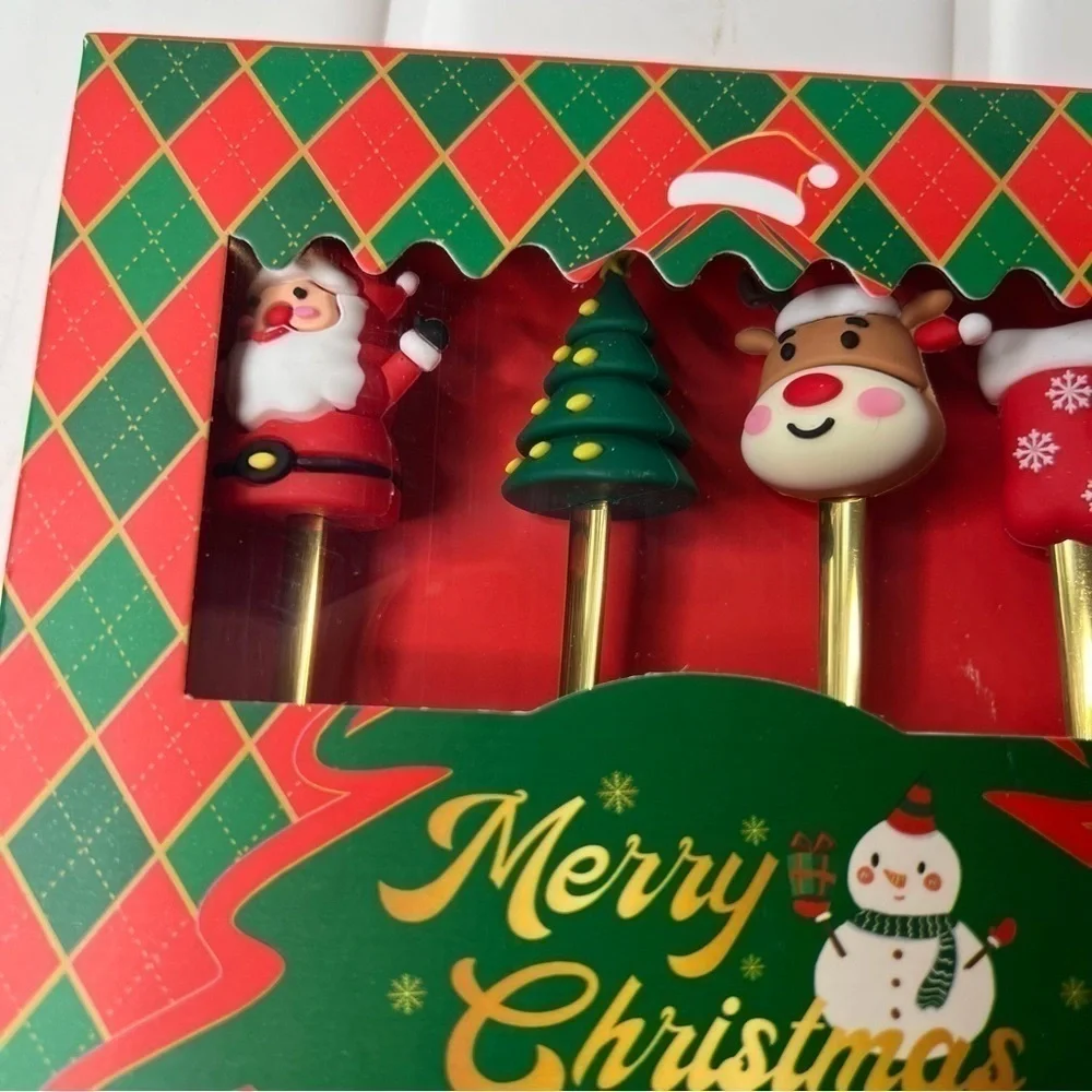 Christmas Dinner Serving Utensils 2 Spoons 2 Forks